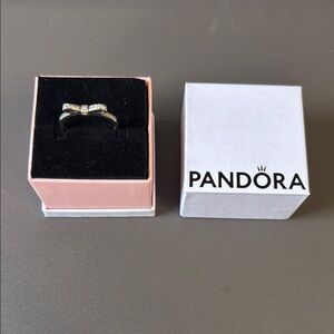 Pandora Silver Bow Ring